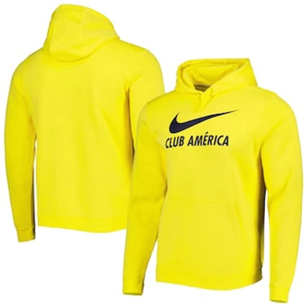 Men's Nike Yellow Club America Lockup Club Pullover Hoodie