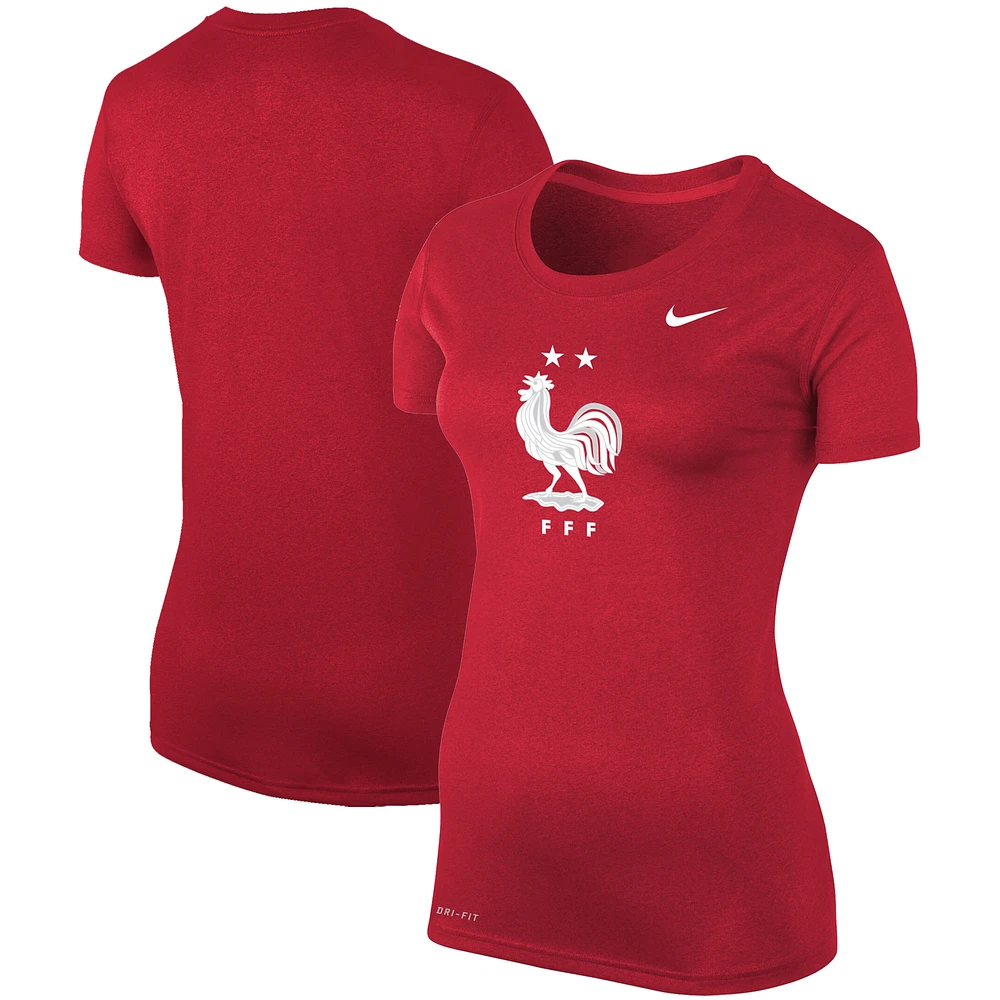 Women's Nike Red France National Team Legend Performance T-Shirt