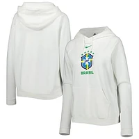 Women's Nike White Brazil National Team Varsity Raglan Tri-Blend Pullover Hoodie