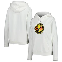 Women's Nike White Club America Varsity Raglan Tri-Blend Pullover Hoodie