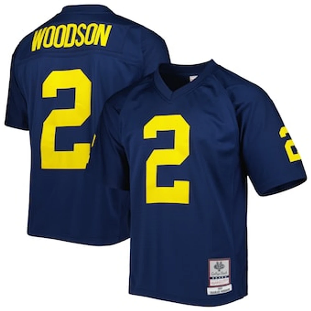 Men's Mitchell & Ness Charles Woodson Navy Michigan Wolverines Authentic Jersey