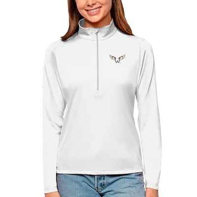 Women's Antigua Philadelphia Wings Tribute Quarter-Zip Pullover Top