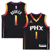 Preschool Jordan Brand Devin Booker Black Phoenix Suns 2022/23 Swingman Jersey - Statement Edition