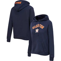 Women's Pro Standard Navy Houston Astros Classic Fleece Pullover Hoodie