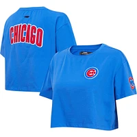 Women's Pro Standard Royal Chicago Cubs Classic Team Boxy Cropped T-Shirt