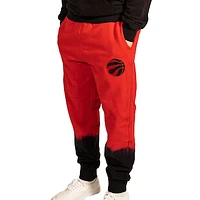 Men's FISLL Red Toronto Raptors Black Dip-Dye - Jogger Pants