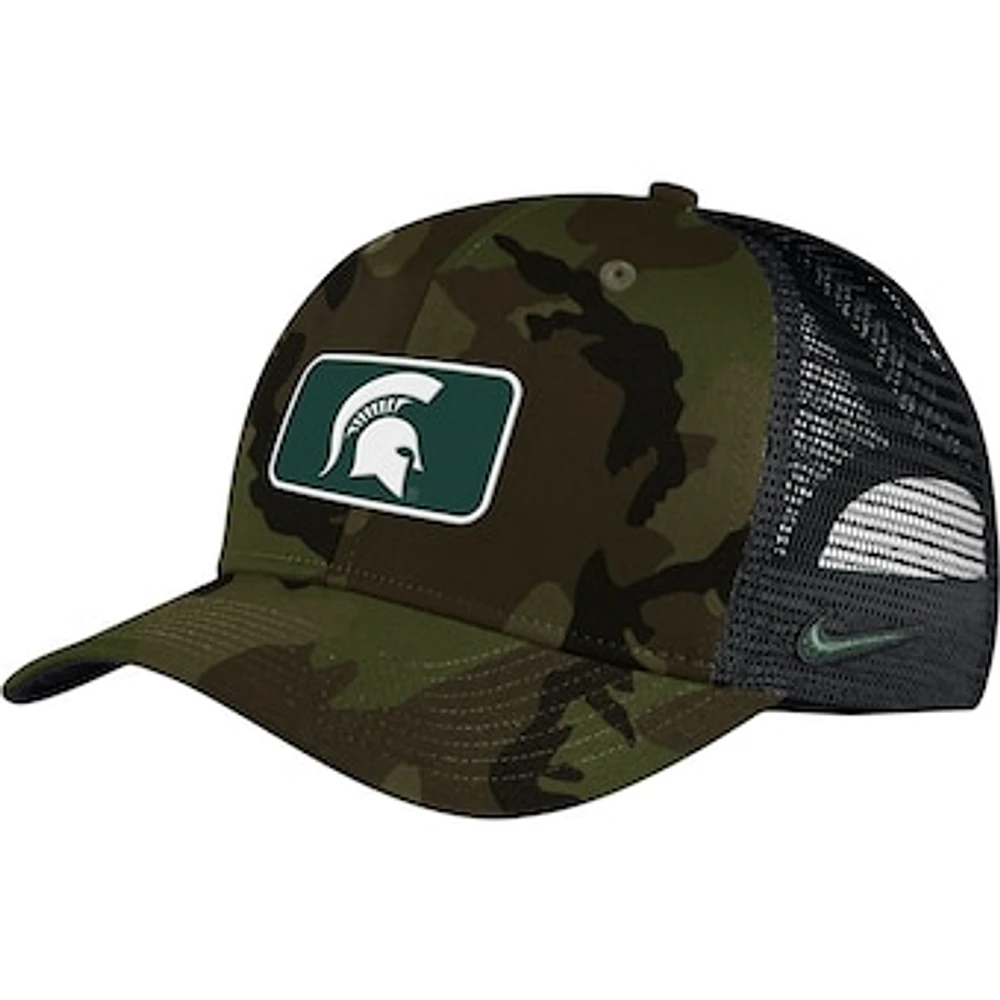 Men's Nike Camo/Black Michigan State Spartans Classic99 Trucker Snapback Hat