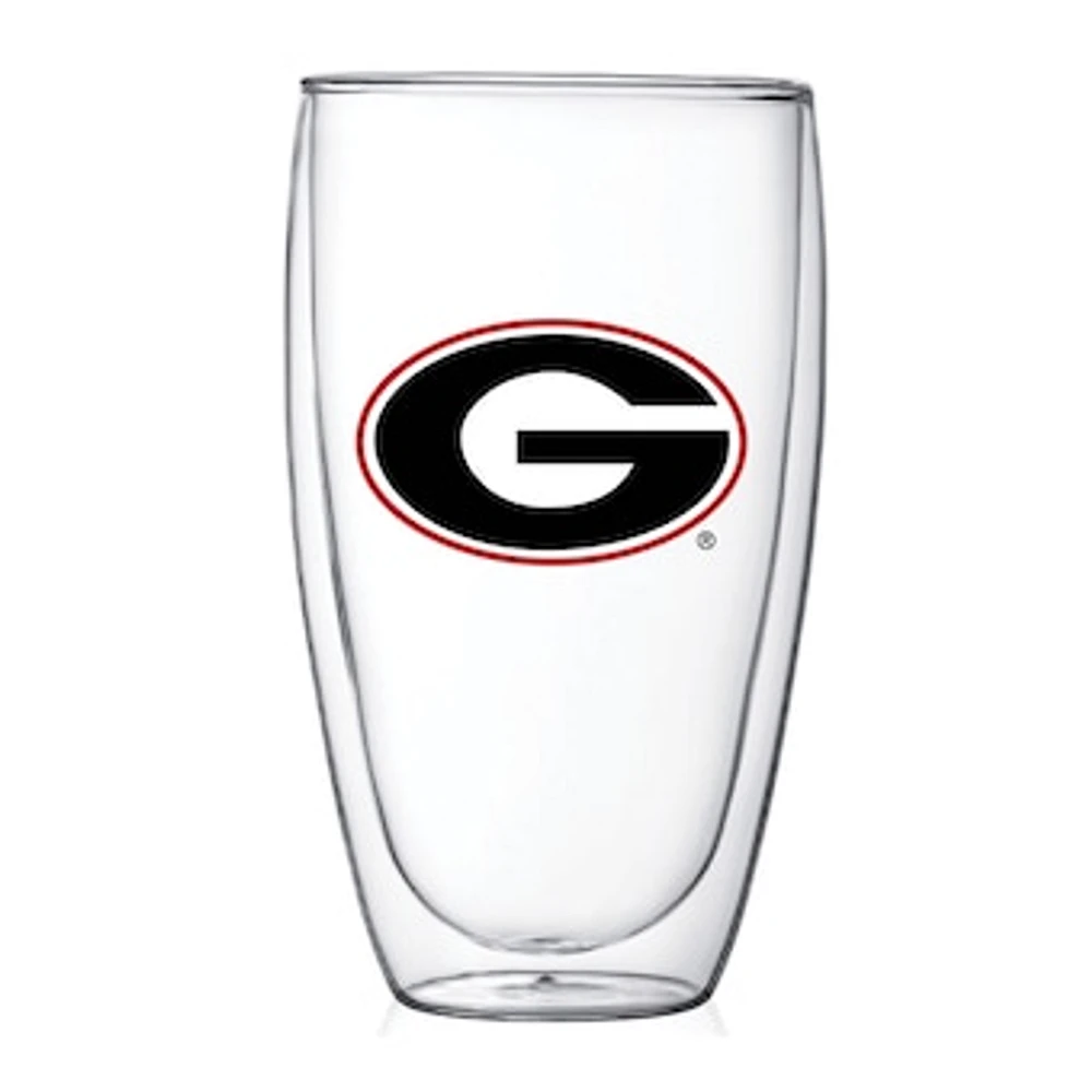 Georgia Bulldogs 15oz. Double Wall Thermo Glass