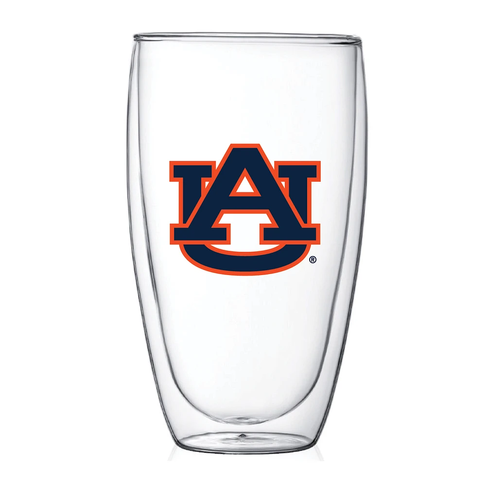 Auburn Tigers 15oz. Double Wall Thermo Glass