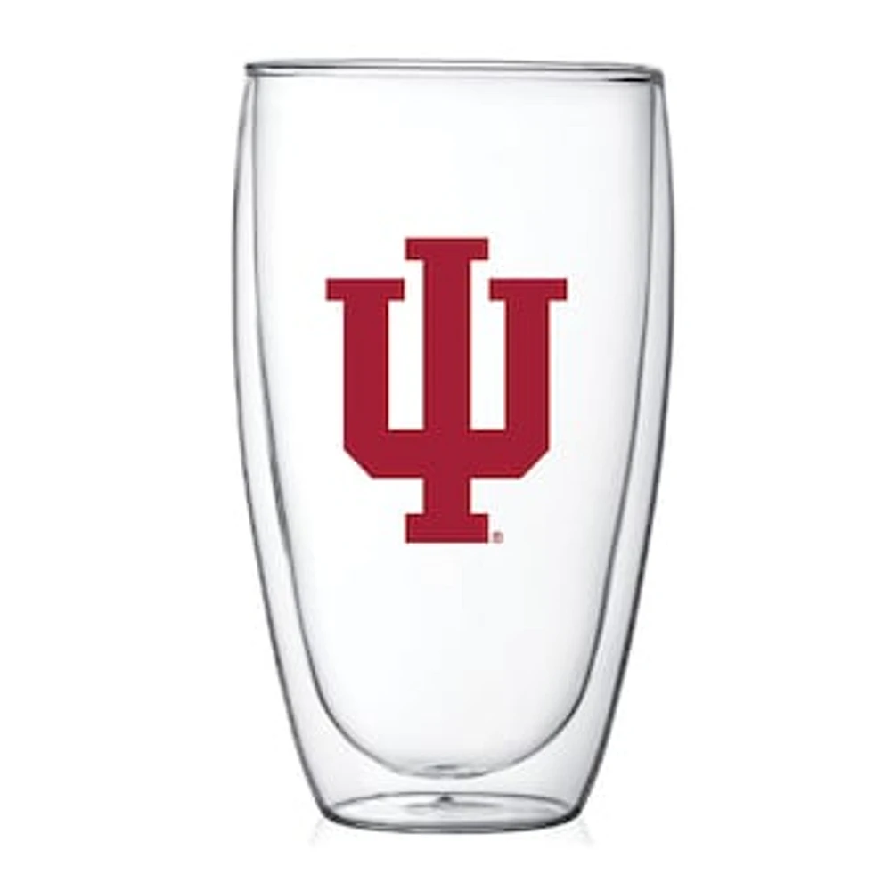 Indiana Hoosiers 15oz. Double Wall Thermo Glass