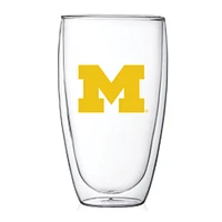 Michigan Wolverines 15oz. Double Wall Thermo Glass