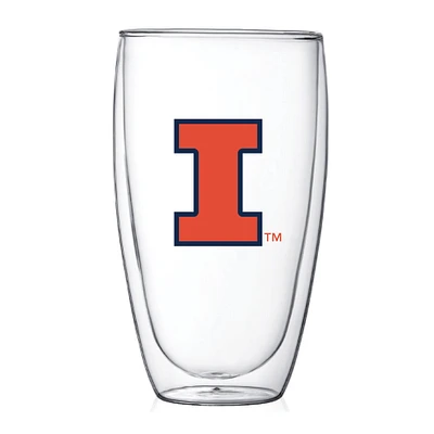 Illinois Fighting Illini 15oz. Double Wall Thermo Glass