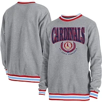 Men's New Era  Heather Gray St. Louis Cardinals Throwback Classic Pullover Sweatshirt