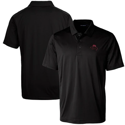 Men's Cutter & Buck Bobby Bowden Black Florida State Seminoles Prospect Textured Stretch DryTec Polo