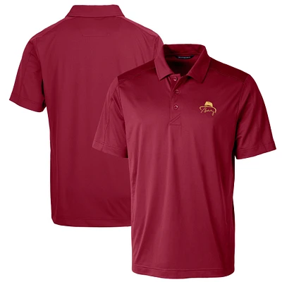 Men's Cutter & Buck Bobby Bowden Garnet Florida State Seminoles Prospect Textured Stretch DryTec Polo