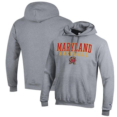Men's Champion Maryland Terrapins Baseball Stack Pullover Hoodie