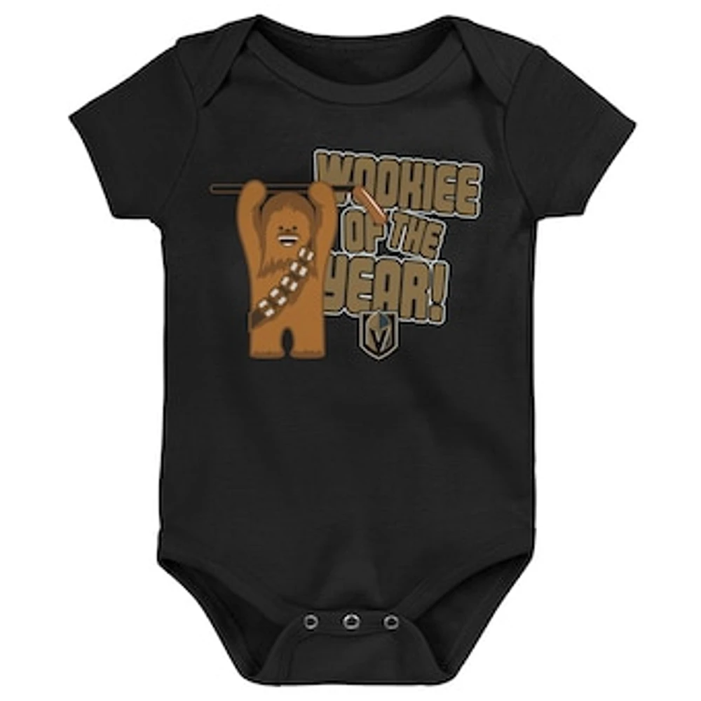 Infant Black Vegas Golden Knights Star Wars Wookie of the Year Bodysuit