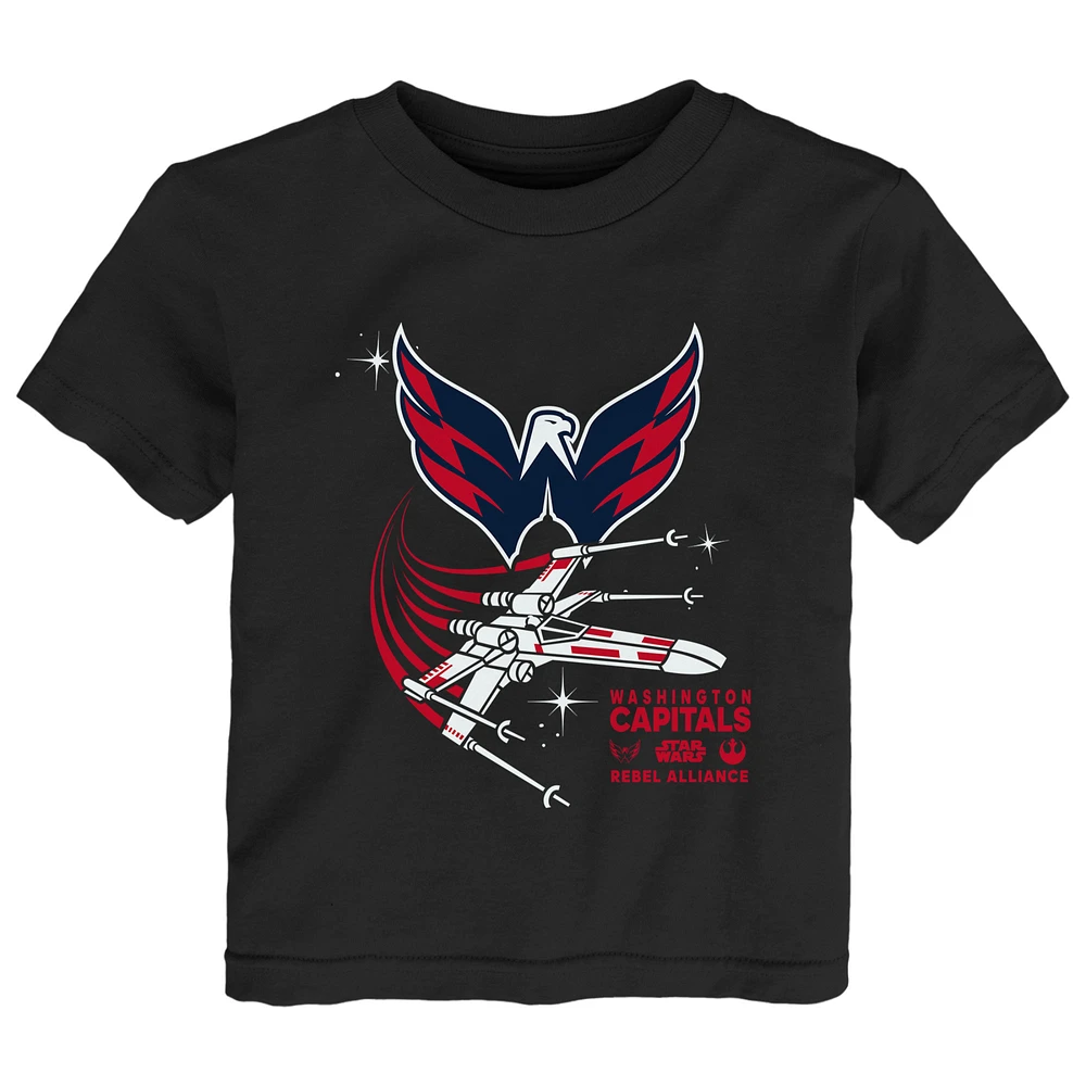 Toddler Black Washington Capitals Star Wars Rebel Alliance T-Shirt