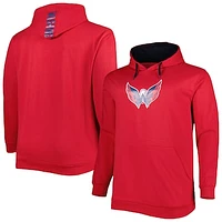 Men's Red Washington Capitals Big & Tall Fleece Pullover Hoodie