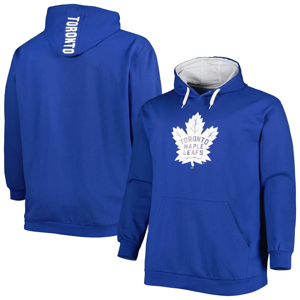 Men's Royal Toronto Maple Leafs Big & Tall Fleece Pullover Hoodie