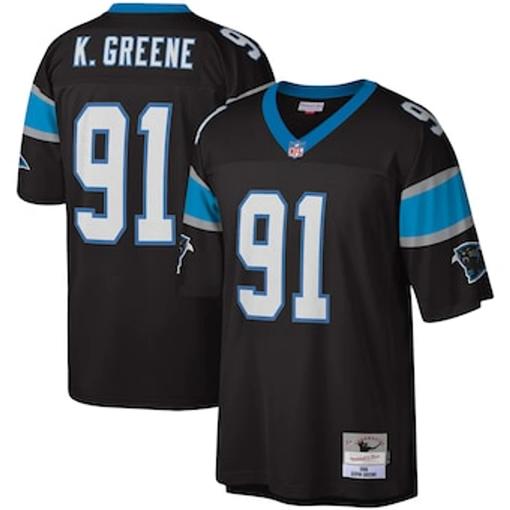 Men's Mitchell & Ness Kevin Greene Black Carolina Panthers Big Tall 1996 Retired Player Replica Jersey