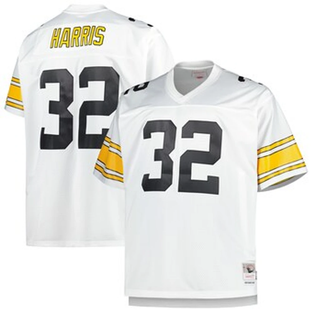 Men's Mitchell & Ness Franco Harris White Pittsburgh Steelers Big Tall 1976 Retired Player Replica Jersey