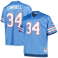 Men's Mitchell & Ness Earl Campbell Light Blue Houston Oilers Big Tall 1980 Retired Player Replica Jersey