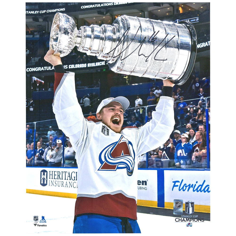 Nicolas Aube-Kubel Colorado Avalanche Autographed 16" x 20" 2022 Stanley Cup Champions Raising Cup Photograph