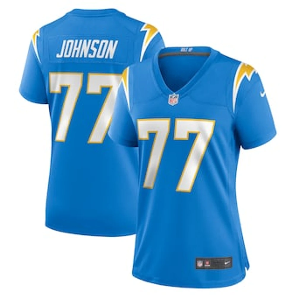 Women's Nike Zion Johnson Powder Blue Los Angeles Chargers Player Game Jersey