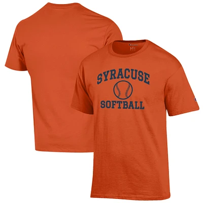 Men's Champion Orange Syracuse Softball Icon T-Shirt