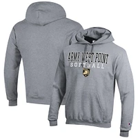 Men's Champion Gray Army Black Knights Softball Stack Pullover Hoodie