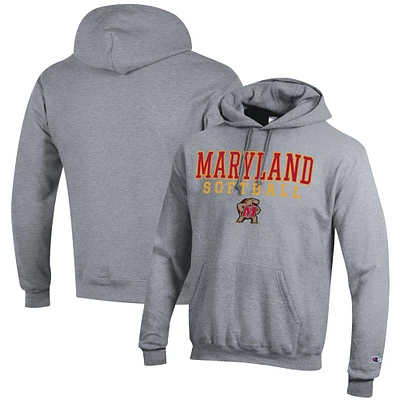 Men's Champion Maryland Terrapins Softball Stack Pullover Hoodie