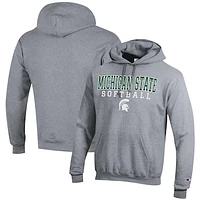 Men's Champion Michigan State Spartans Softball Stack Pullover Hoodie