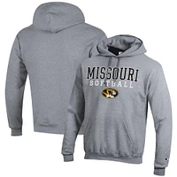 Men's Champion Gray Missouri Tigers Softball Stack Pullover Hoodie