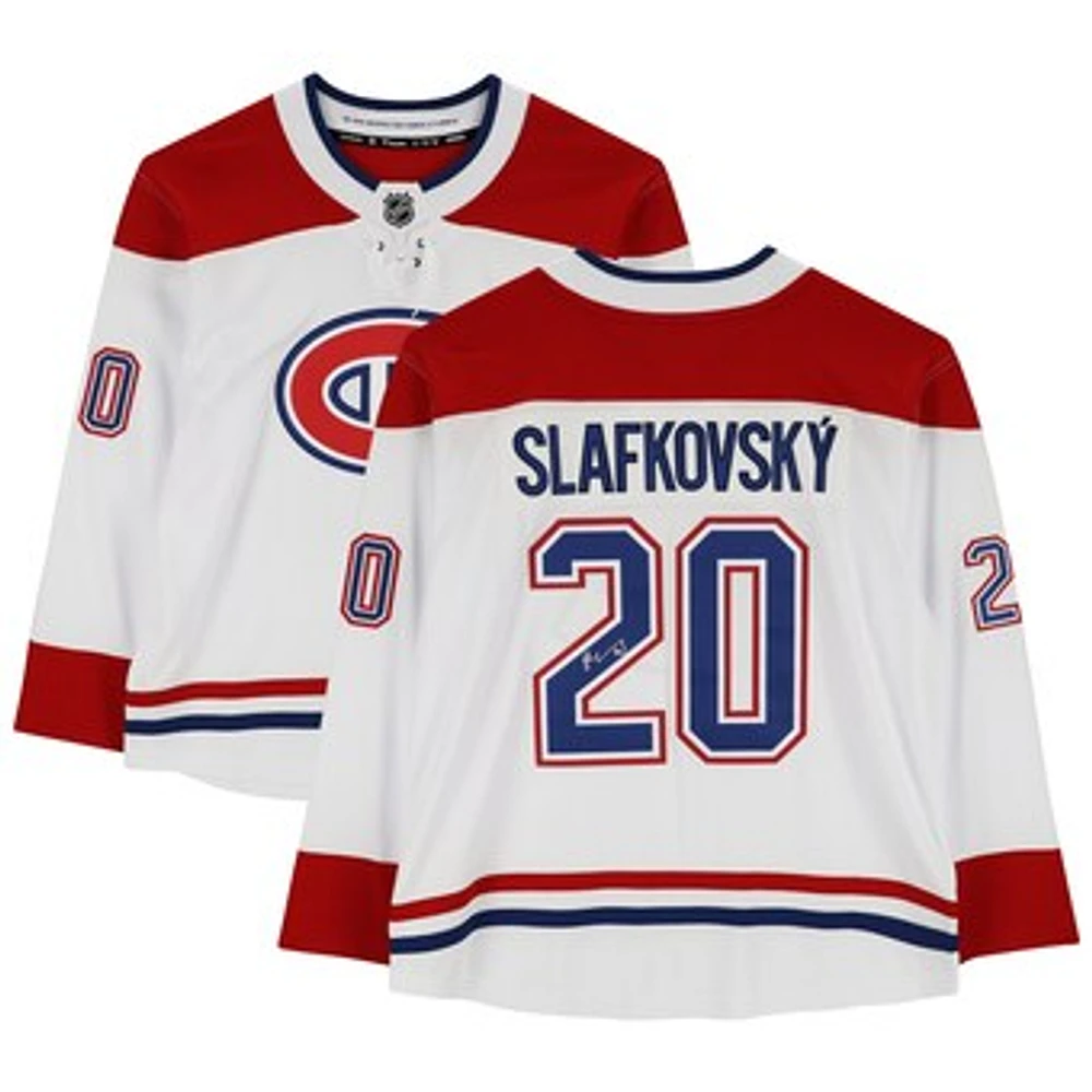 Juraj Slafkovsky Montreal Canadiens Autographed Fanatics White Breakaway Jersey