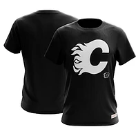 Men's Mitchell & Ness Black Calgary Flames - Negative Space T-Shirt