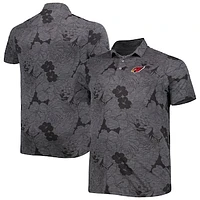 Men's Tommy Bahama Black Arizona Cardinals Big & Tall Miramar Blooms Polo