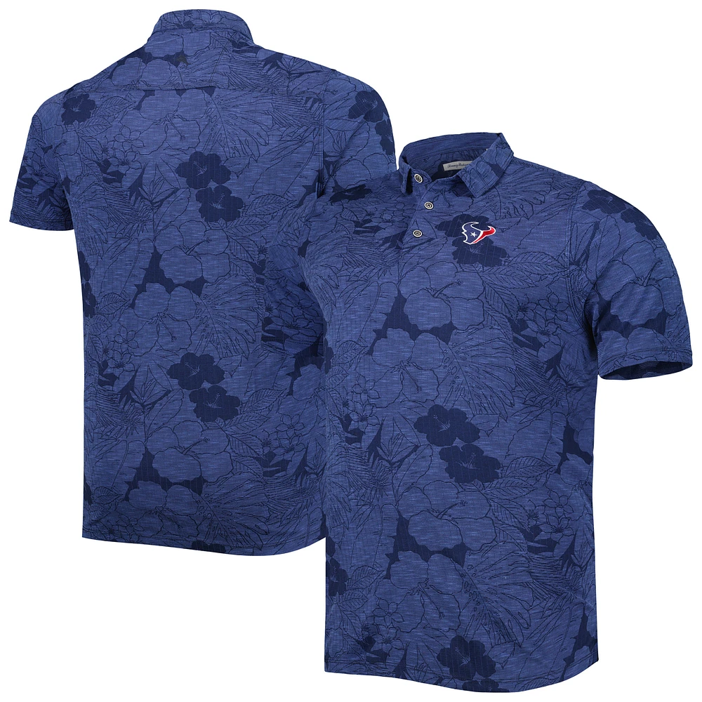 Men's Tommy Bahama Navy Houston Texans Big & Tall Miramar Blooms Polo