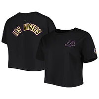 Women's Pro Standard Black Los Angeles Lakers Classics Boxy T-Shirt