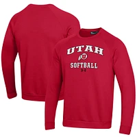 Men's Under Armour Utah Utes Softball All Day Arch Fleece Pullover Sweatshirt