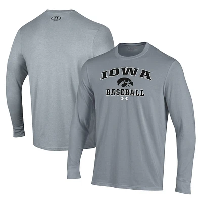 Men's Under Armour Iowa Hawkeyes Baseball Performance Long Sleeve T-Shirt