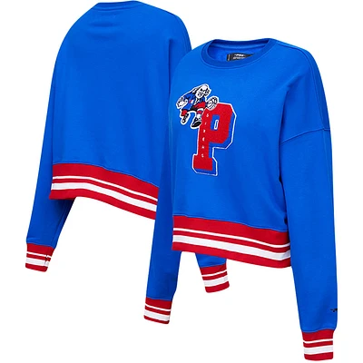 Women's Pro Standard Royal Philadelphia 76ers Mash Up Pullover Sweatshirt