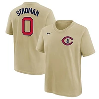 Youth Nike Marcus Stroman Cream Chicago Cubs 2022 Field of Dreams Name & Number T-Shirt