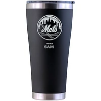 New York Mets Personalized 30oz. Laser Etched Black Tumbler