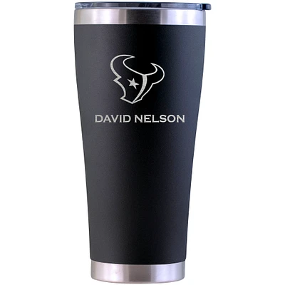 Houston Texans Personalized 30oz. Laser Etched Black Tumbler