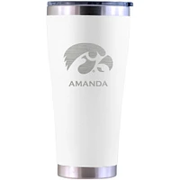 Iowa Hawkeyes Personalized 30oz. Laser Etched White Tumbler