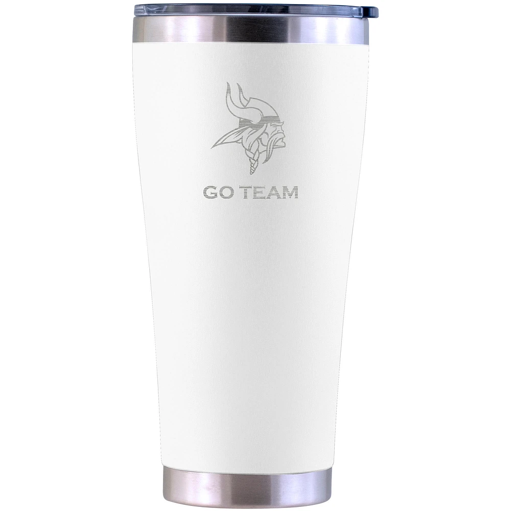 Minnesota Vikings Personalized 30oz. Laser Etched White Tumbler