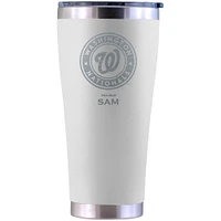 Washington Nationals Personalized 30oz. Laser Etched White Tumbler