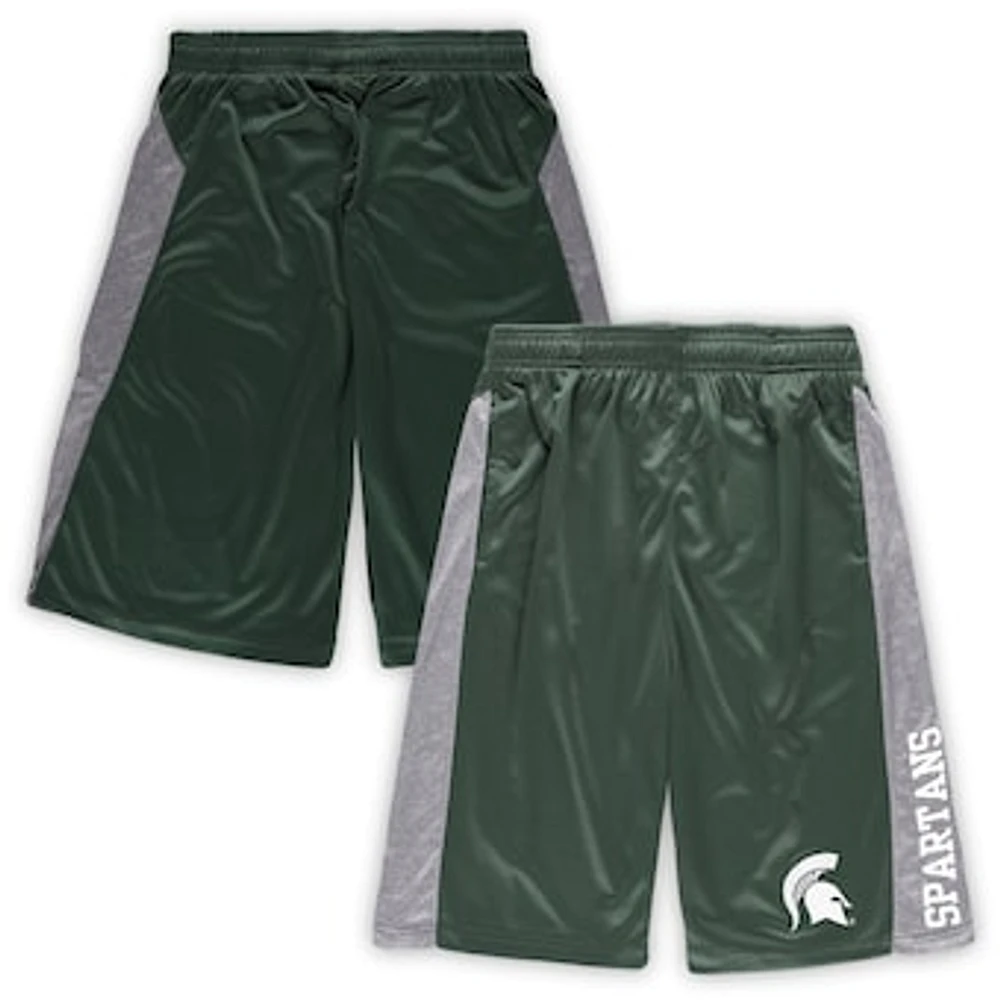 Men's Green Michigan State Spartans Big & Tall Textured Shorts