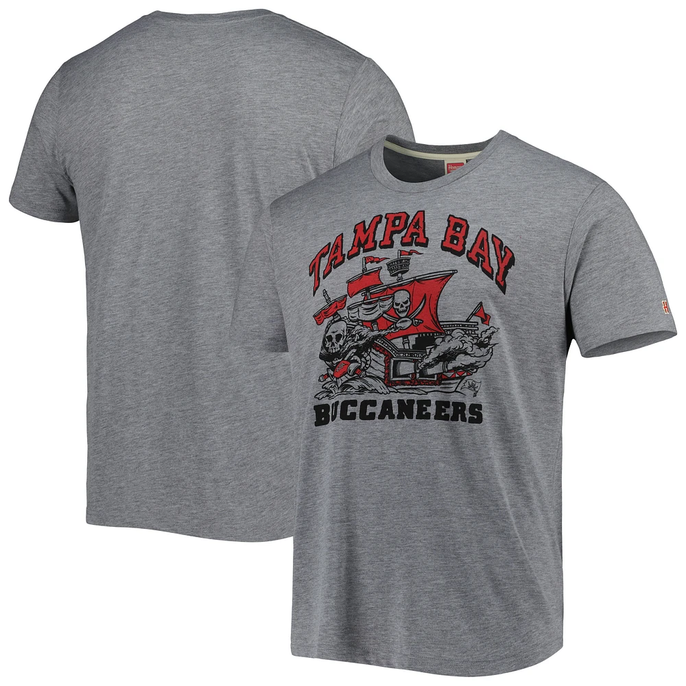 Men's Homage Gray Tampa Bay Buccaneers Hyper Local Tri-Blend T-Shirt